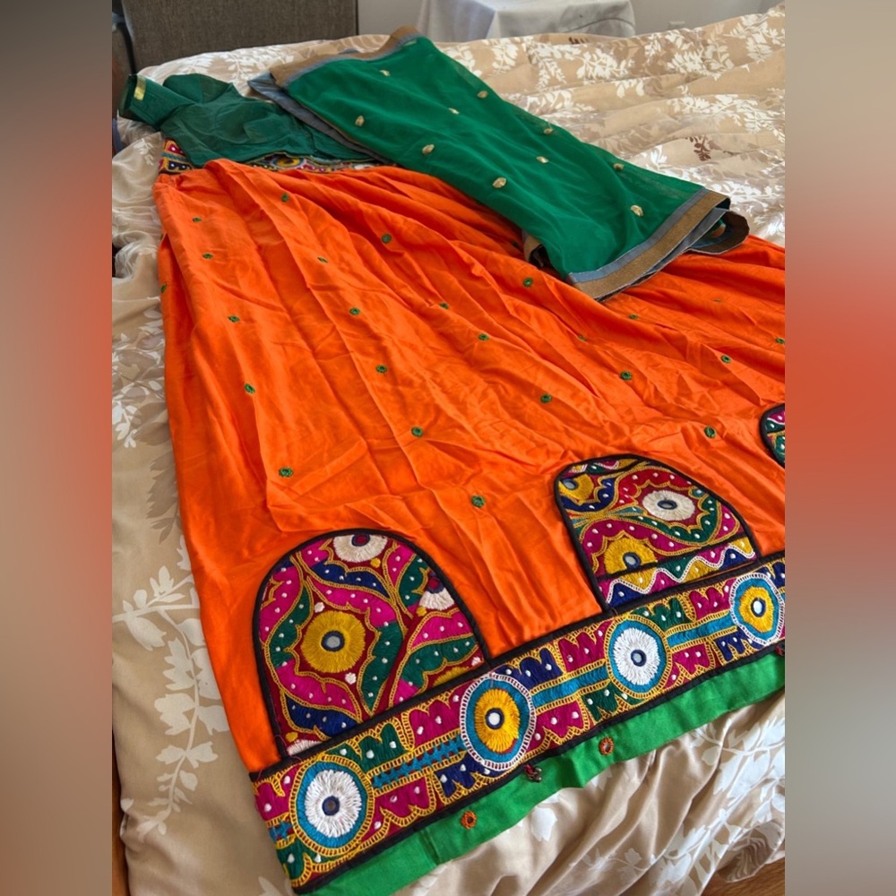 Colorful Embroidered Lengha - Picture 2 of 4